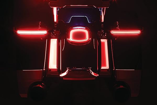 Kuryakyn Upgrade Your Ride: Kuryakyn 2910 Tracer LED Taillight with License Plate Illumination - Red Motorcycle Lighting Accessory - View 10 of 11