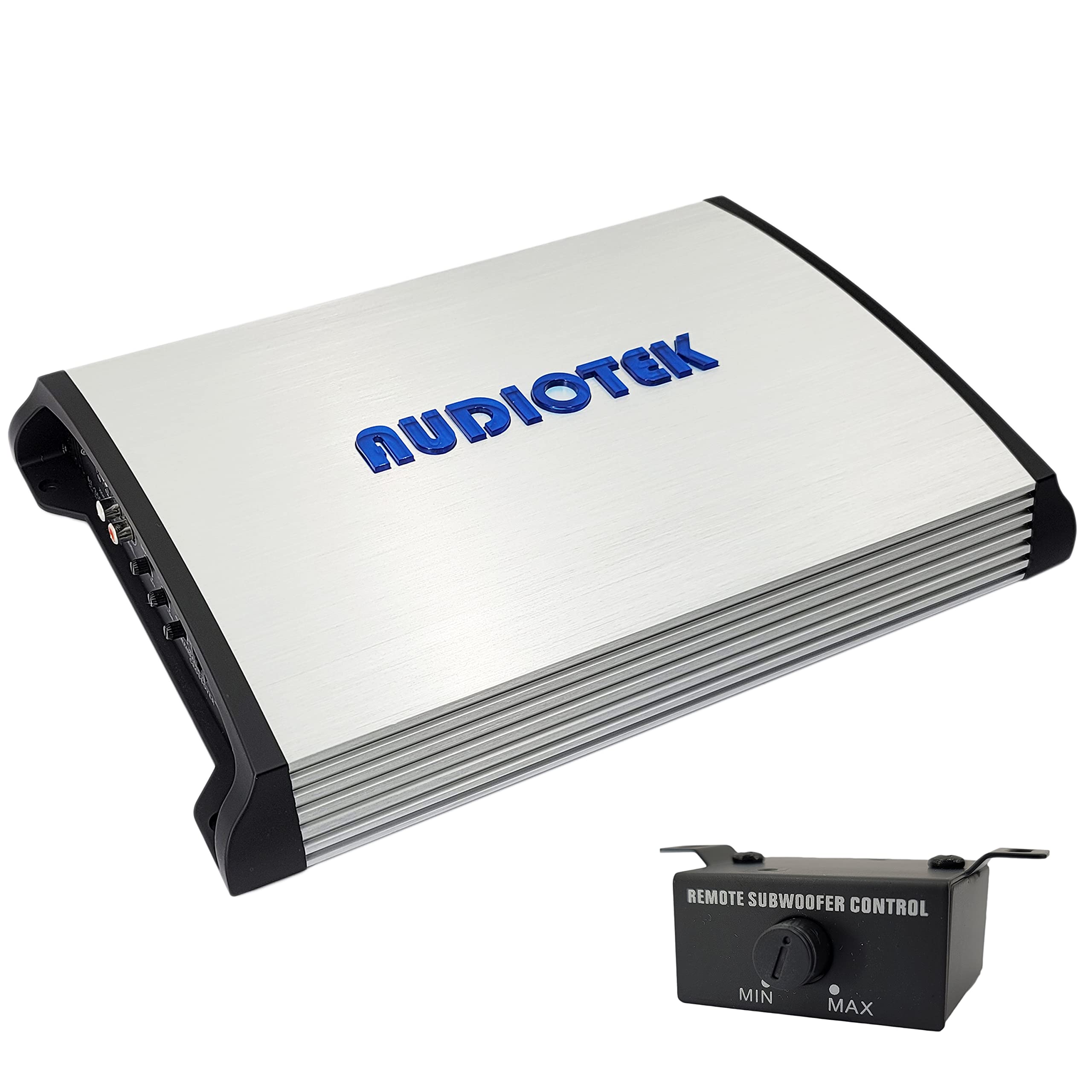 AUDIOTEK AT3500S 2 Channel Stereo Car Amplifier - 3500 Watts, 2 Ohm Stable, LED Indicator, Full Range, Bass Knob Included, Great for Speakers and
