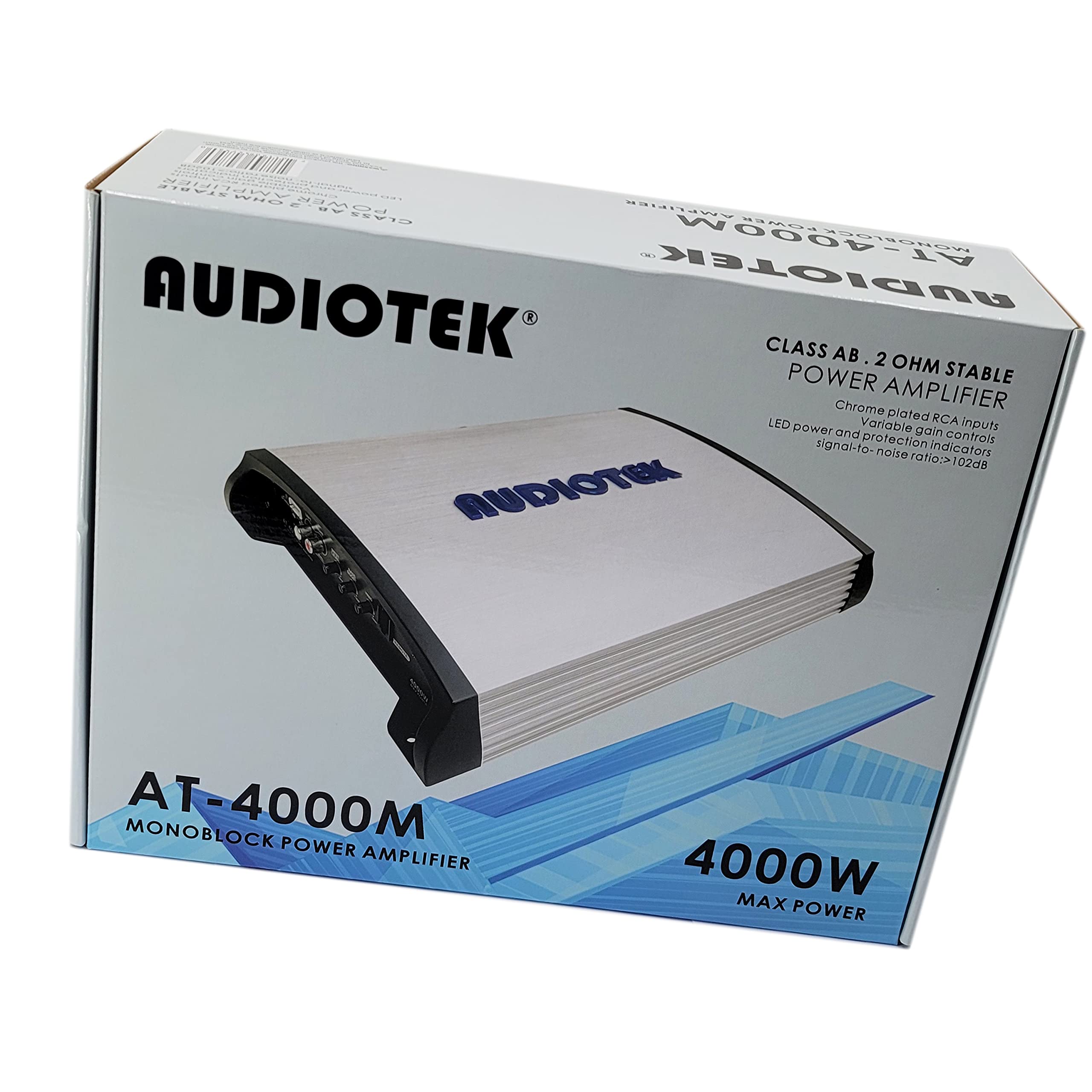 AUDIOTEK Audiotek AT4000M 1 Channel Monoblock Car Amplifier - 4000 Watts, 2 Ohm Stable, LED Indicator, Bass Knob Included, Mosfet Power Supply, Great for - View 7 of 7