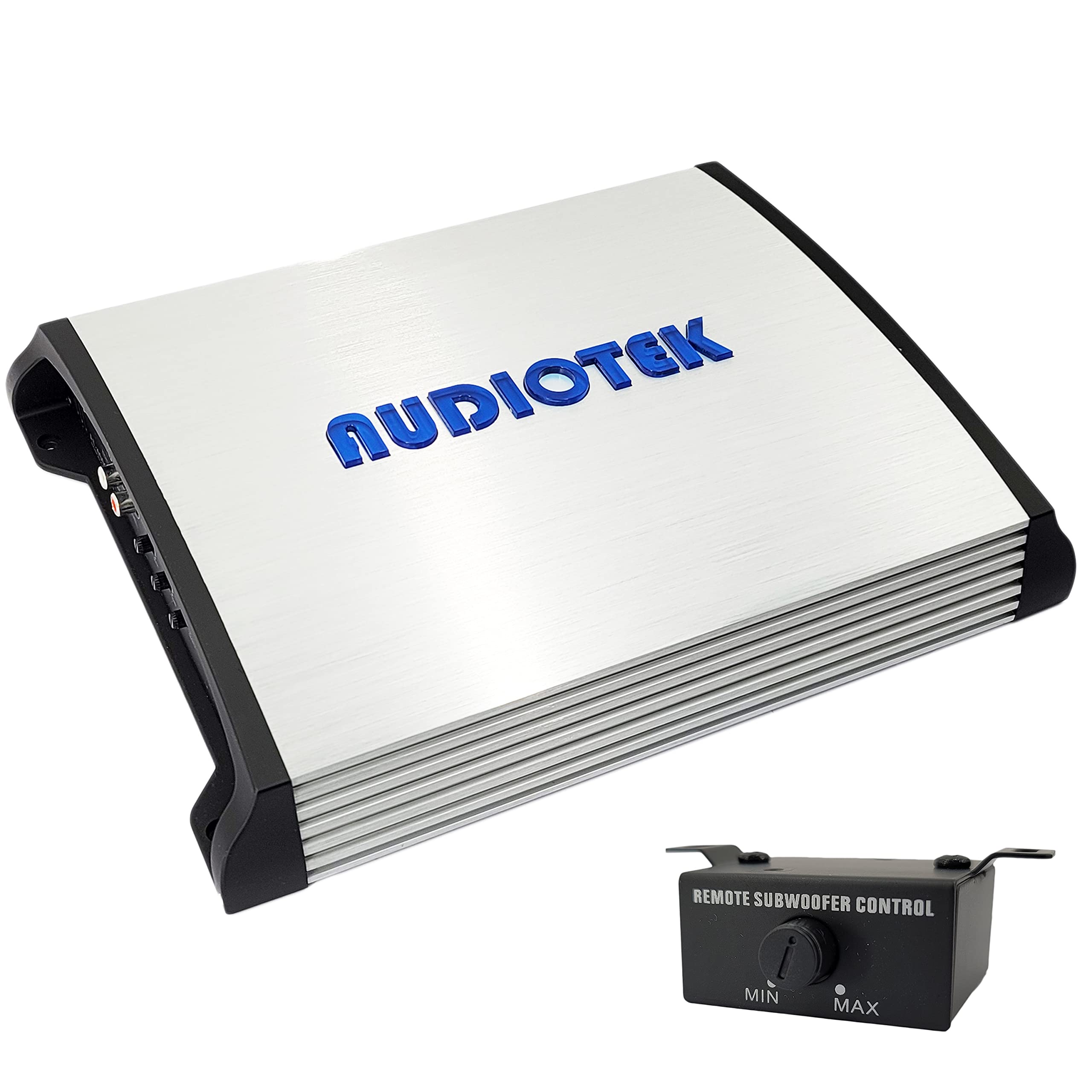 Audiotek AT4000M 1 Channel Monoblock Car Amplifier - 4000 Watts, 2 Ohm Stable, LED Indicator, Bass Knob Included, Mosfet Power Supply, Great for