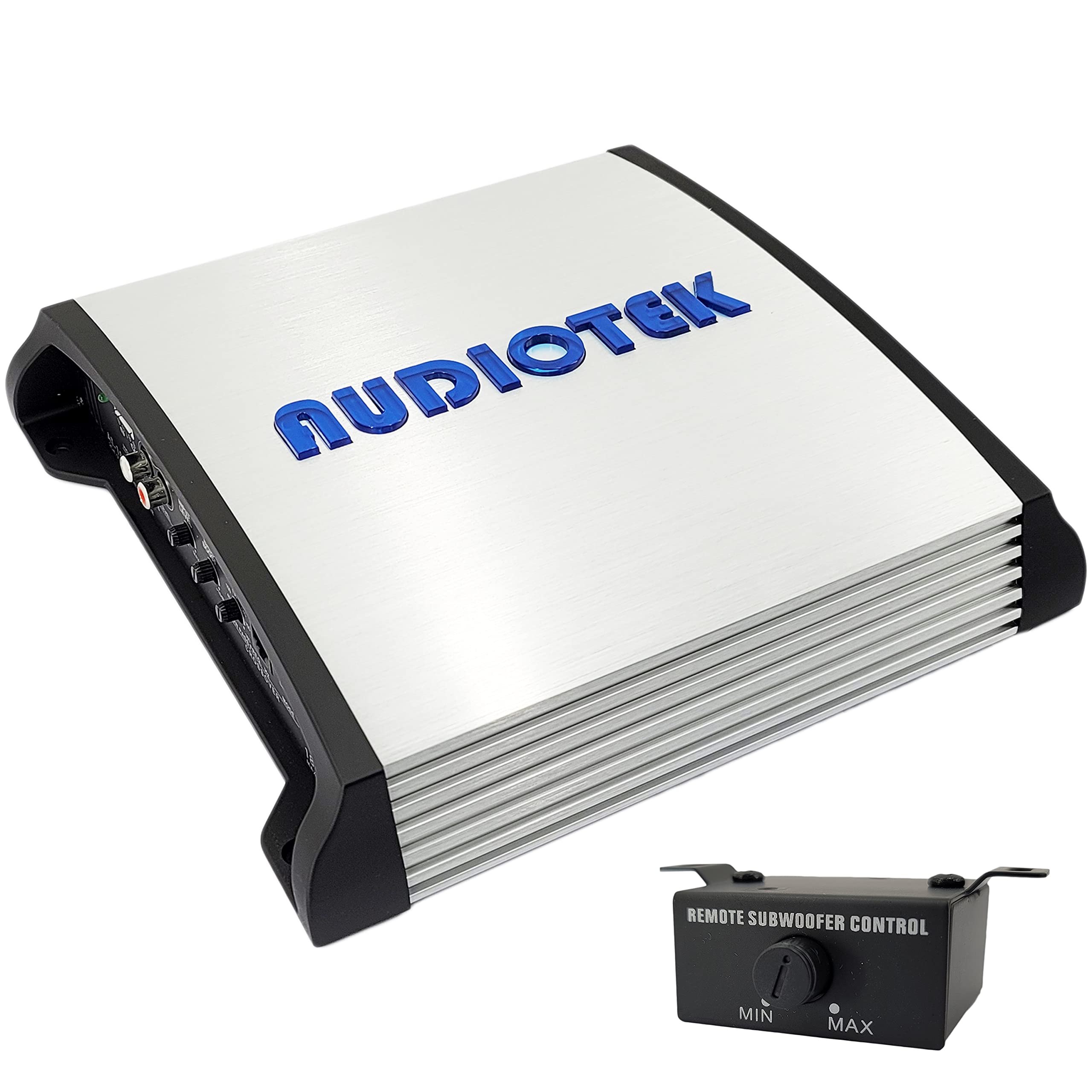AUDIOTEK AT1800S 2 Channel Stereo Car Amplifier - 1800 Watts, 2 Ohm Stable, LED Indicator, Full Range, Bass Knob Included, Great for Speakers and