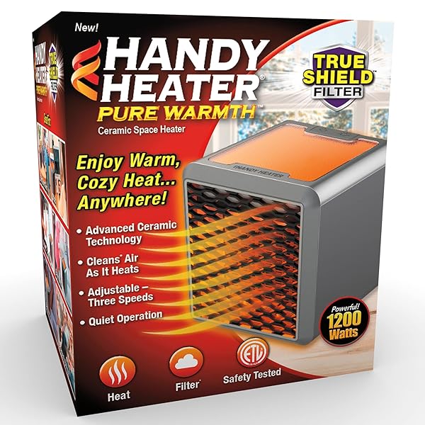 Ontel Ontel Handy Heater 1200W: Portable, Quiet & Energy Efficient Ceramic Space Heater for Home & Office