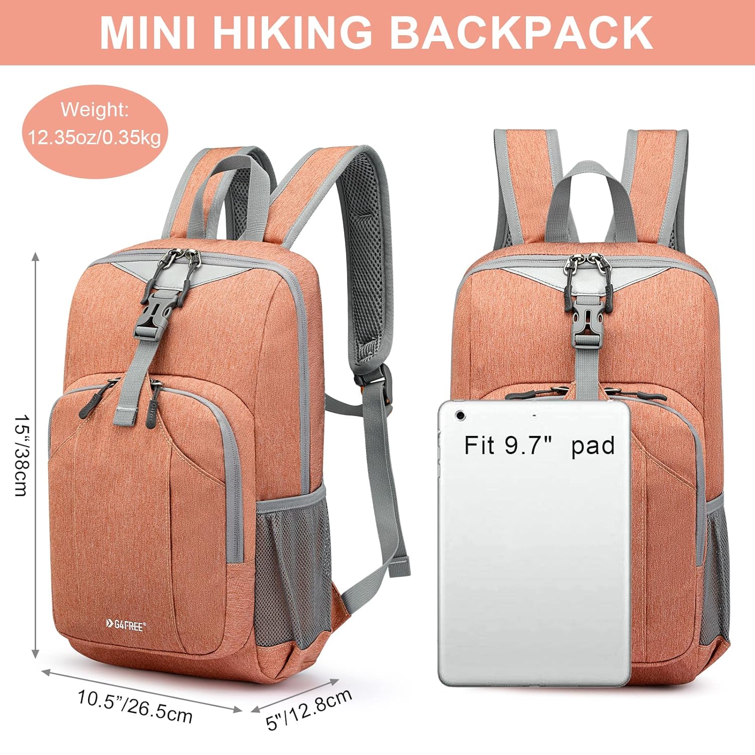 G4Free G4Free Mini 10L Hiking Daypack Small Hiking Backpack Cycling Compact Shoulder Backpack Outdoor for Men Women - View 2 of 9