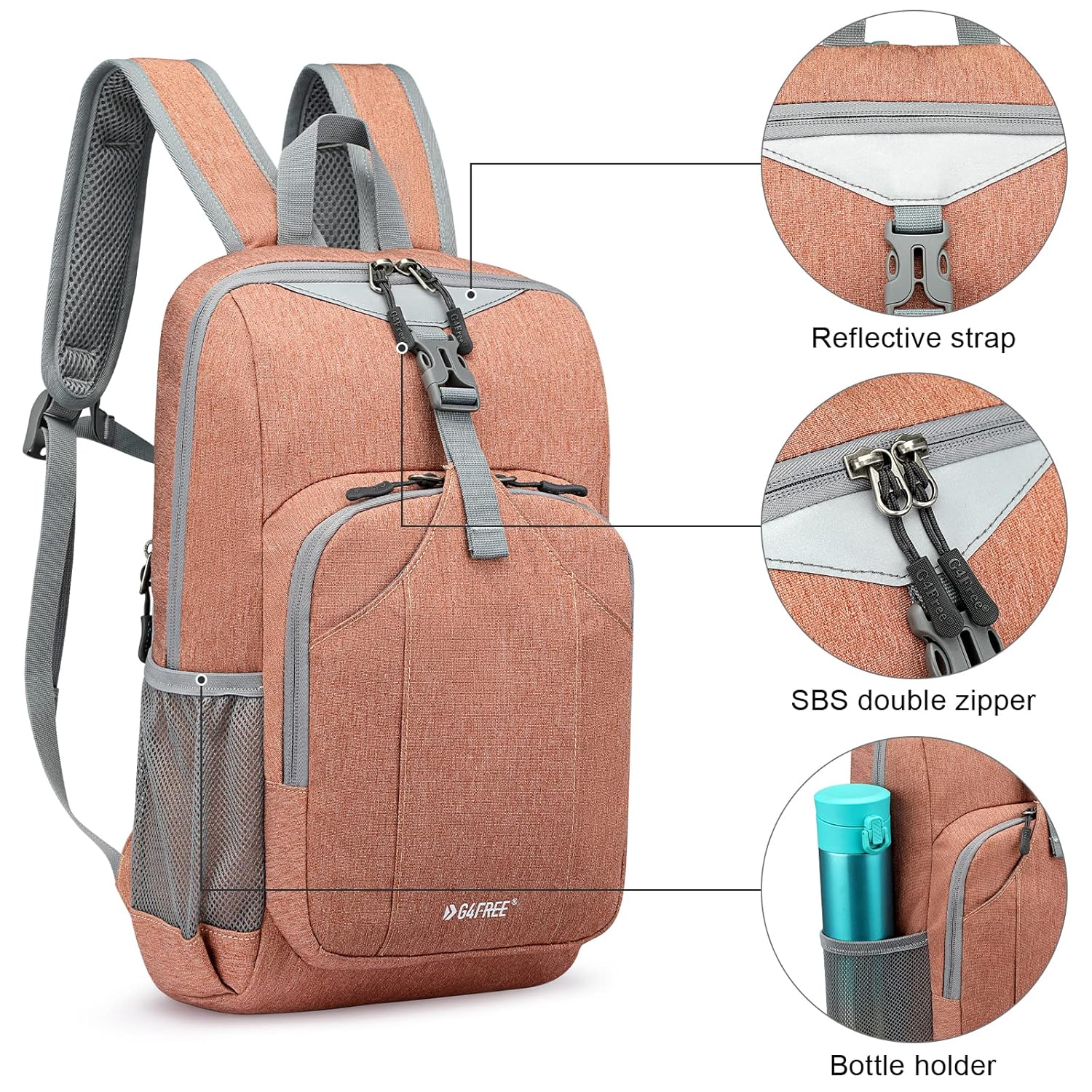 G4Free G4Free Mini 10L Hiking Daypack Small Hiking Backpack Cycling Compact Shoulder Backpack Outdoor for Men Women - View 6 of 9