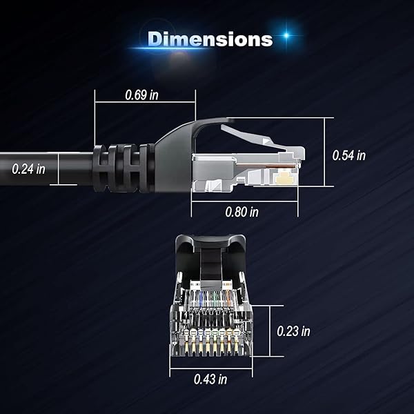 ANLINK Cat6 Ethernet Cable 100ft Black RJ45 LAN 24AWG UTP Network Patch Internet Cable - View 7 of 9