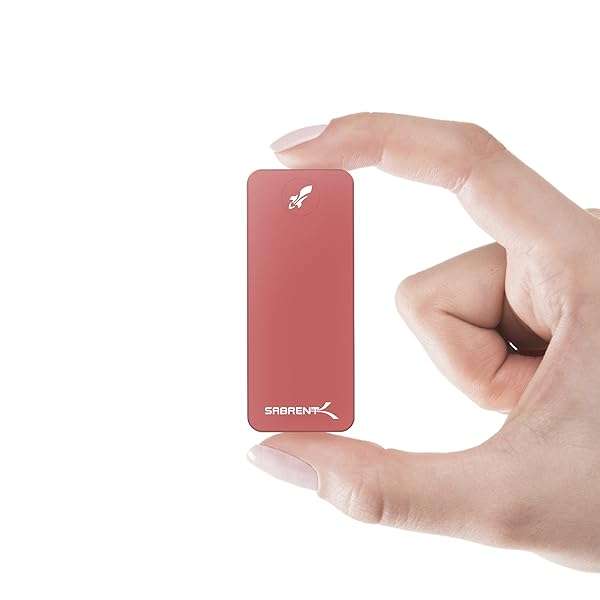 SABRENT SABRENT 1TB Rocket Nano SSD - Ultra-Fast External Aluminum Drive Up to 1000MB/s (Red) - SB-1TB-NANO-RED - View 3 of 9