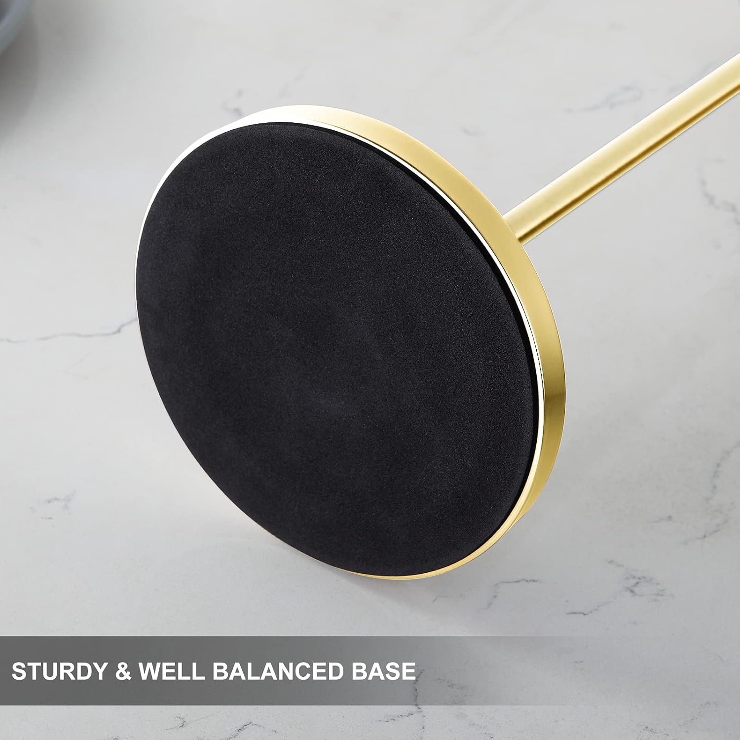 BGL BGL Fingertip Towel Holder Stand Hand Towel Ring for Bathroom or Kitchen Vanity Countertops to Store Hand Towels Washcloths or dishcloths - 2 Hanging - View 5 of 7