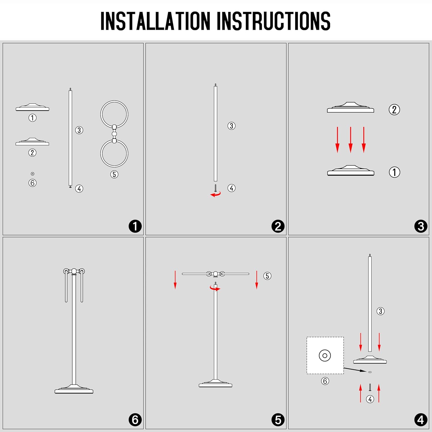 BGL BGL Fingertip Towel Holder Stand Hand Towel Ring for Bathroom or Kitchen Vanity Countertops to Store Hand Towels Washcloths or dishcloths - 2 Hanging - View 7 of 7