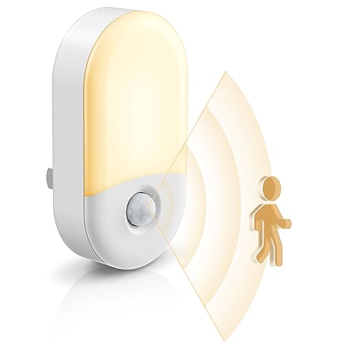 L LOHAS LED L LOHAS LED Motion Sensor Night Light 2Pack Warm White Adjustable Brightness for Kids Adults Bathroom Bedroom Plug into Wall