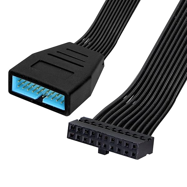 GINTOOYUN GINTOOYUN USB 3.0 Header Extension Cable - 19/20 Pin Male to Female Adapter (5.9 inch) for Easy Internal Connections