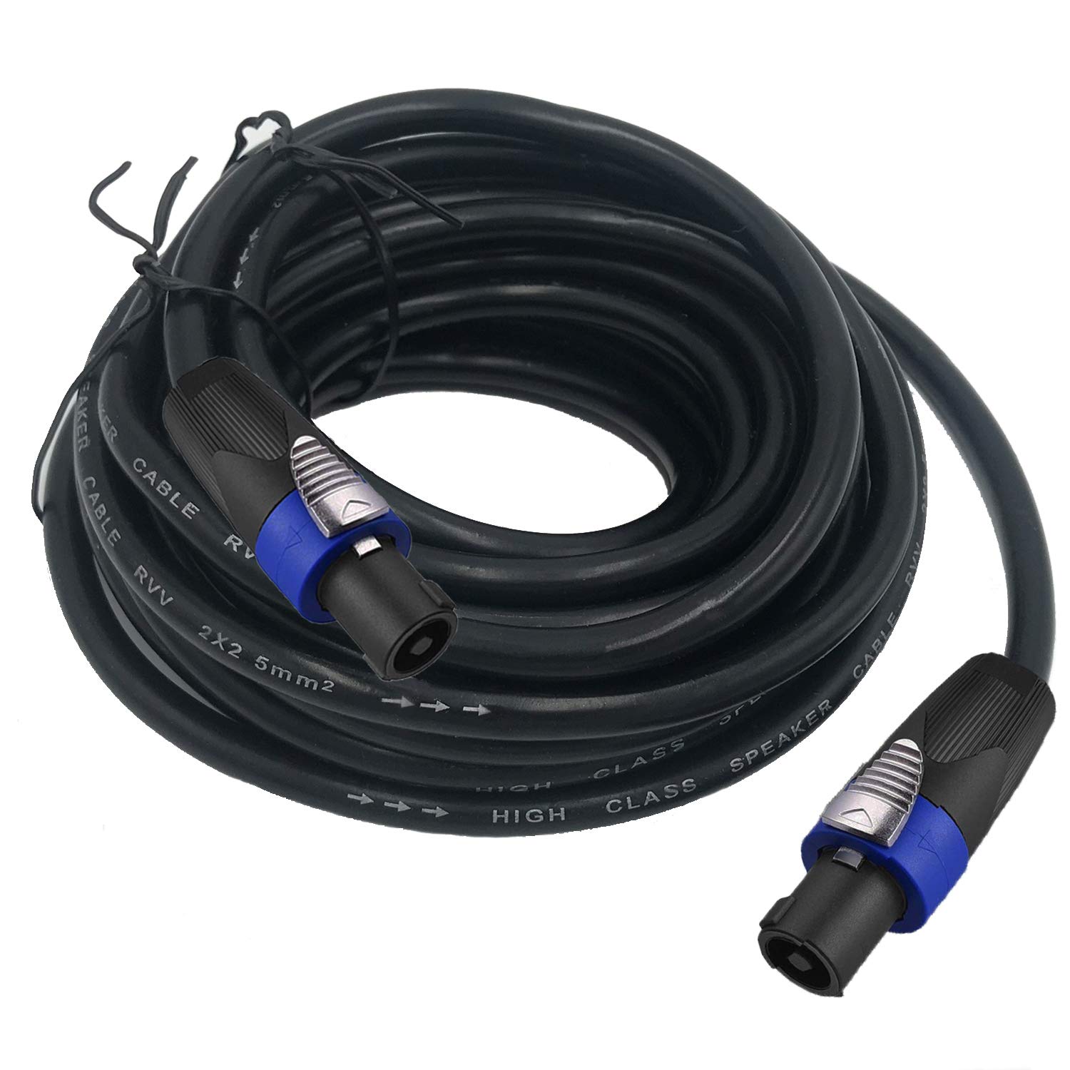 ROCMUZZK ROCMUZZK 2 Pack 50ft Pro Speakon to Speakon Cable, Pair 12AWG Patch Cords, Professional Speakon Audio Cable Cord with NL4FC Connectors - View 7 of 8