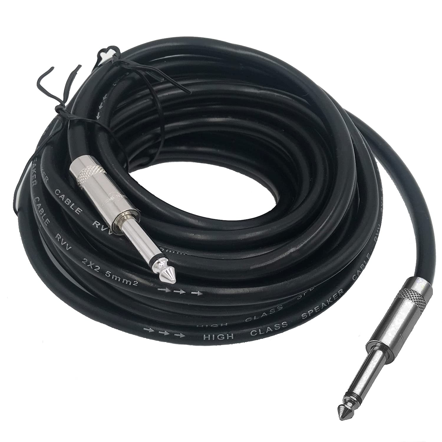 ROCMUZZK ROCMUZZK 2 Pack 15ft 1 4 Inch to 1 4 Inch Male Speaker Cable, 15 feet 6.35mm Stereo Audio Connection Cord, 12 Gauge AWG Wire - View 6 of 8