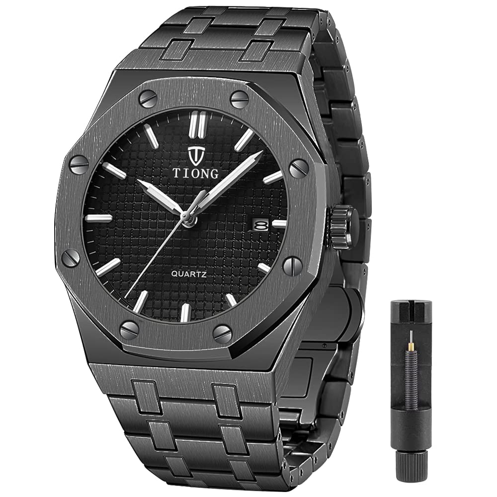 Tiong Tiong Business Men Watches Luxury Brand Quartz Watch Mens Stainless Steel Waterproof Wristwatch - View 8 of 9