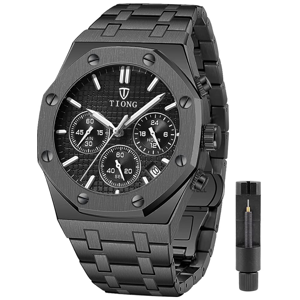 Tiong Tiong Business Men Watches Luxury Brand Quartz Watch Mens Stainless Steel Waterproof Wristwatch - View 9 of 9