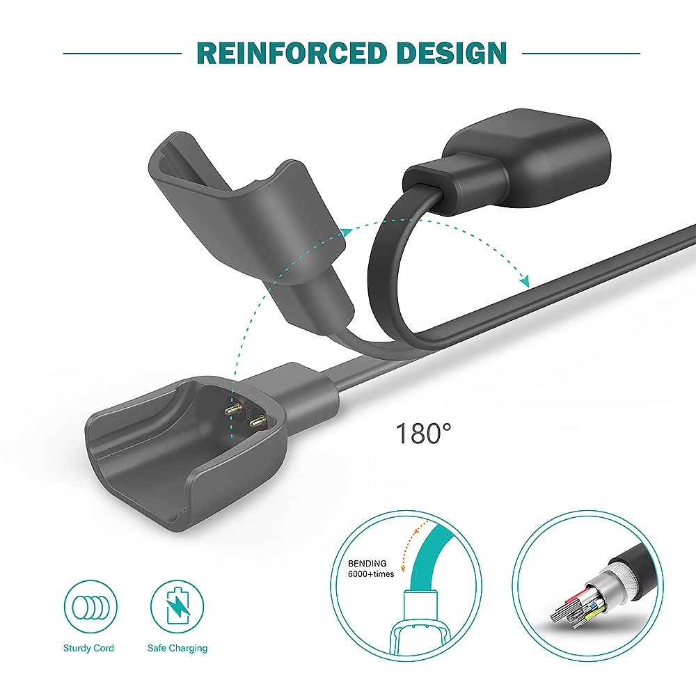 TUSITA TUSITA [2-Pack Charger Compatible with Bond Touch Bracelet - USB Charging Cable 3.3ft 100cm - Long Distance Connection Bracelets Accessories - View 3 of 7