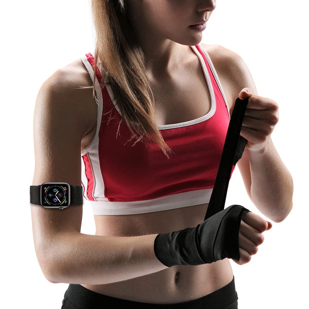 IFCASE IFCASE Elastic Arm Ankle Band Compatible with Apple Watch 41mm 40mm 42mm iWatch Series 10 9 8 7 6 5 4 SE, Sport Strap Unisex Armband or Ankleband - View 6 of 9