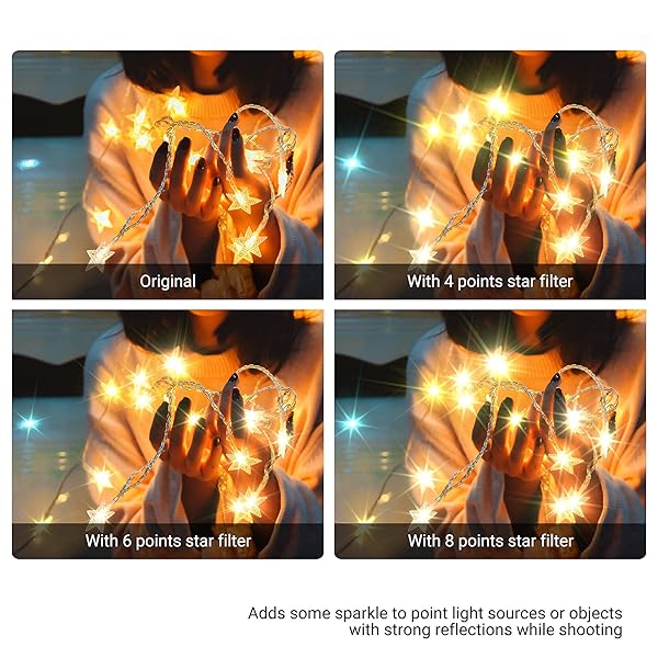 PROfezzion PROfezzion 72mm Star Filter Kit 3 Pieces Adjustable Cross Screen for Nikon Z6 Z7 Fujifilm X-T5 X-T4 X-T3 and More 72mm Lens - View 3 of 10