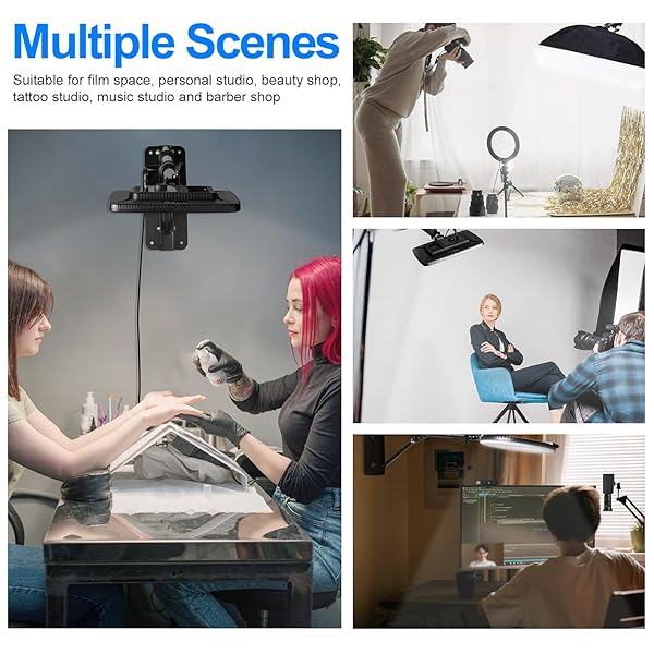 EMART EMART Ring Light Wall Mount Boom Arm Adjustable 51in Overhead Stand 180 Degree Rotation Heavy Duty Bracket for Camera and Photography Lighting - View 7 of 8