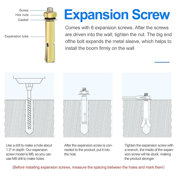 EMART EMART Ring Light Wall Mount Boom Arm Adjustable 51in Overhead Stand 180 Degree Rotation Heavy Duty Bracket for Camera and Photography Lighting - View 8 of 8