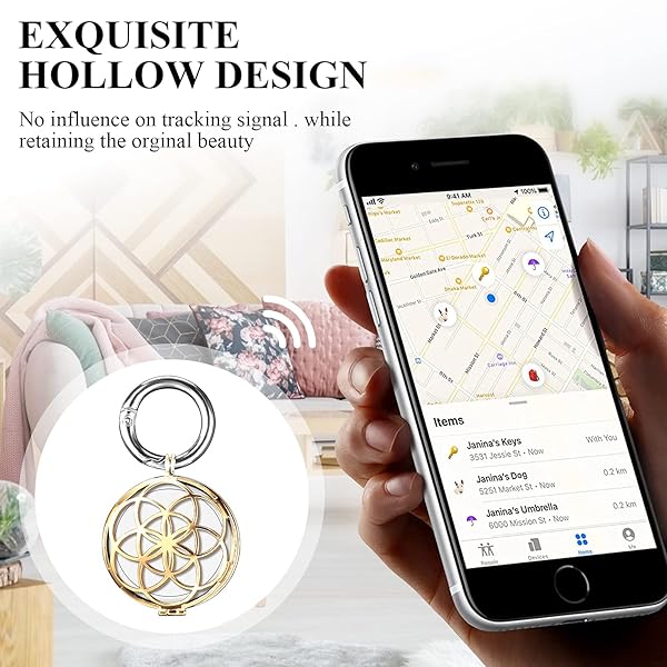 VIIVY VIYIV VIIVY VIYIV Protective Case for Apple AirTag Anti-Scratch Keychain Cover Holder with Key Ring for Women and Girls Car Keys Finder - View 6 of 10