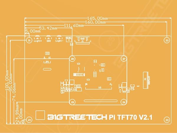 BIQU BigtreeTech TFT70 LCD Display 800x480 for Raspberry Pi 3D Printer 7 Inch Capacitive Touch Screen Upgrade Controller - View 9 of 10