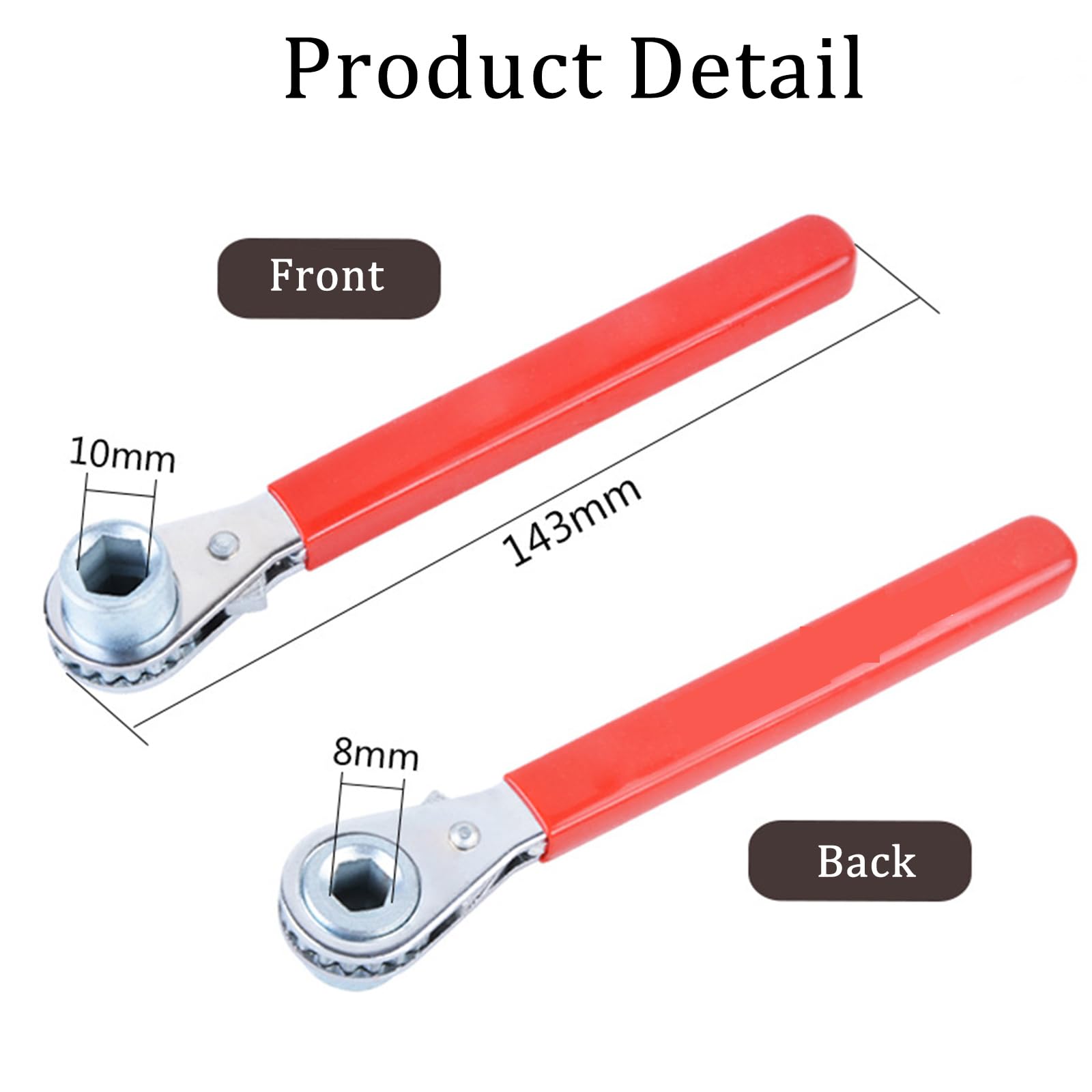 Akozon Akozon Ratchet Wrench, 5 16in 0.4in 10mm Battery Terminal Ratchet Wrench with 1 2in Socket for Top Side Post Battery for RV Sport Car Wrench - View 4 of 8