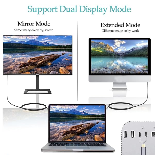 OseTub USB C to HDMI Cable 4K 6ft High Speed Braided Adapter for iPhone 15 Pro MacBook Pro Air iPad Pro Samsung S9 S10 Lenovo Dell and More - View 3 of 8