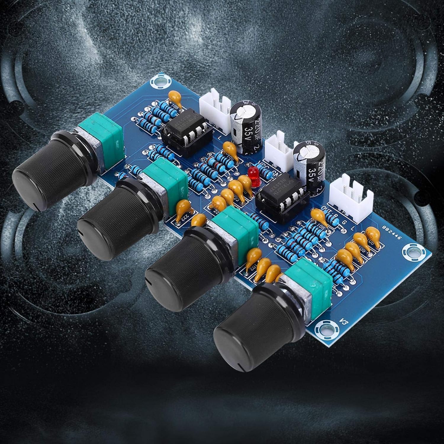 Eujgoov Digital Power Amplifier Board XH-A901 High Medium Bass Adjustment DC12V-24V Channel Amplifier for Superior Sound Quality - View 3 of 9