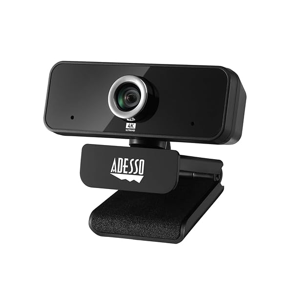 Adesso Adesso 4K HDR USB Webcam CyberTrack 6S: Adjustable Angle, Noise-Canceling Mic for PC & Laptop - View 3 of 10