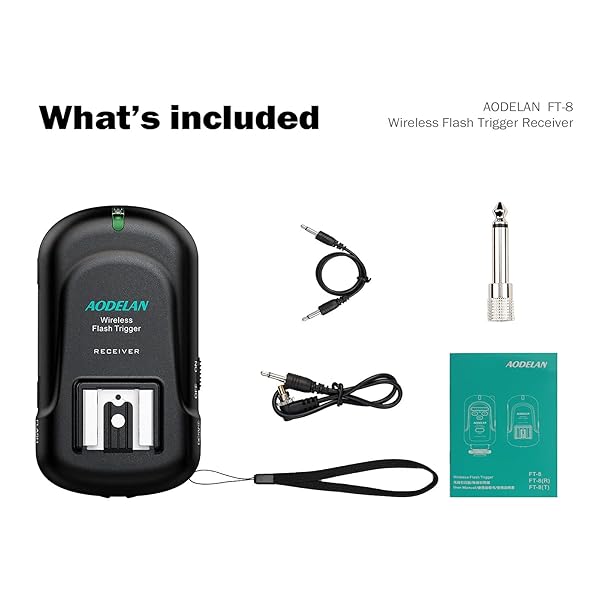 AODELAN Wireless Flash Trigger Receiver 2.4 GHz Compatible with Canon Nikon Panasonic Olympus Fuji Pentax Samsung Sony Cameras - View 7 of 7