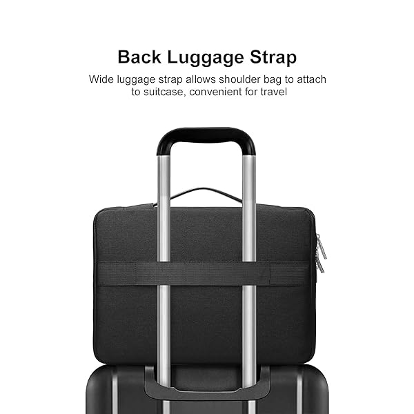 MOSISO MOSISO 360 Protective Laptop Sleeve Bag for MacBook Air Pro 13-14 inch with Front Pockets and Belt Black - View 5 of 8