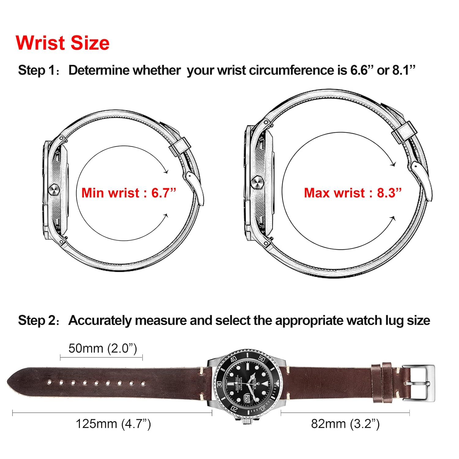 hemsut h 20mm Soft Horween Leather Watch Bands Quick Release Handmade Vintage Straps for Men and Women - View 6 of 8
