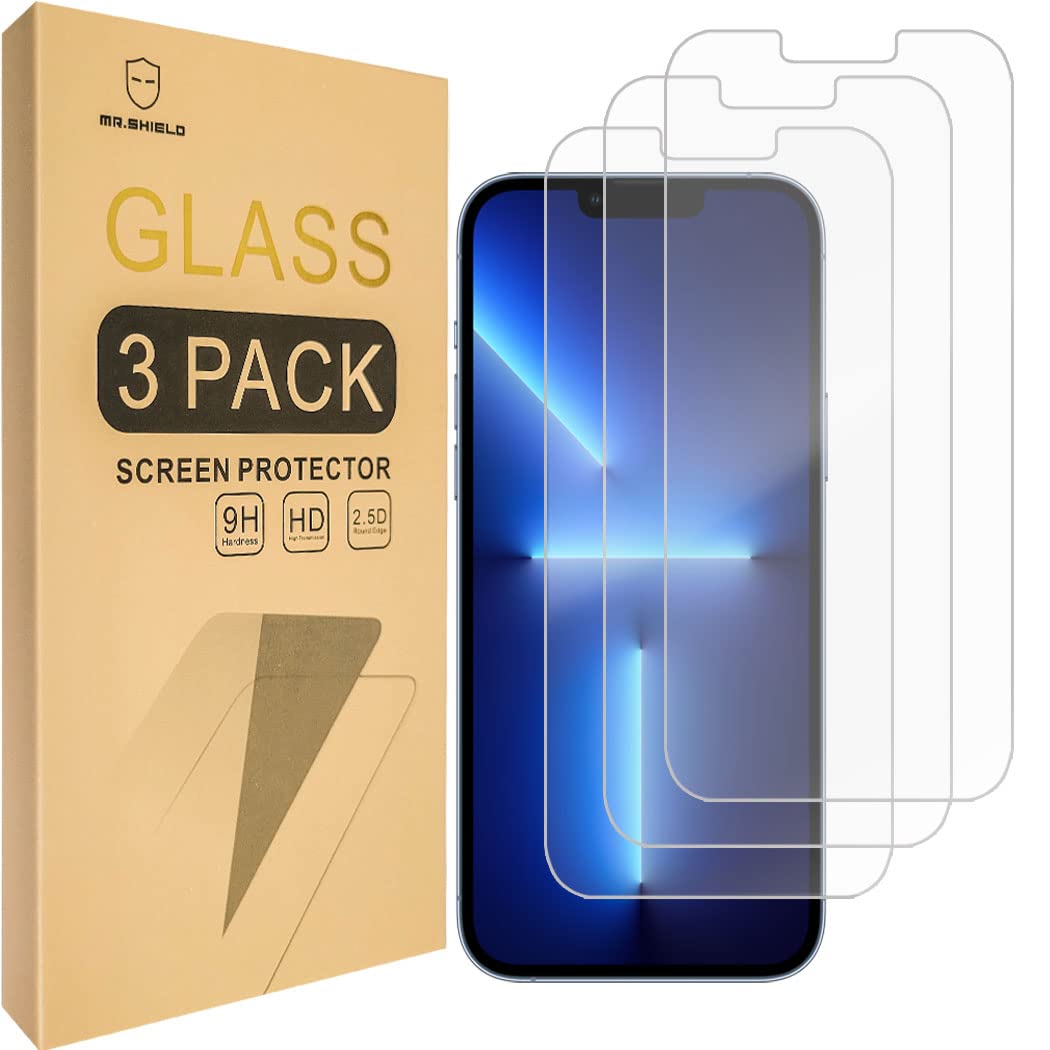 Mr.Shield Mr.Shield Screen Protector Compatible For iPhone 14 Plus and iPhone 13 Pro Max [6.7 Inch] Tempered Glass Screen Protector [9H Hardness] [3 Pack]