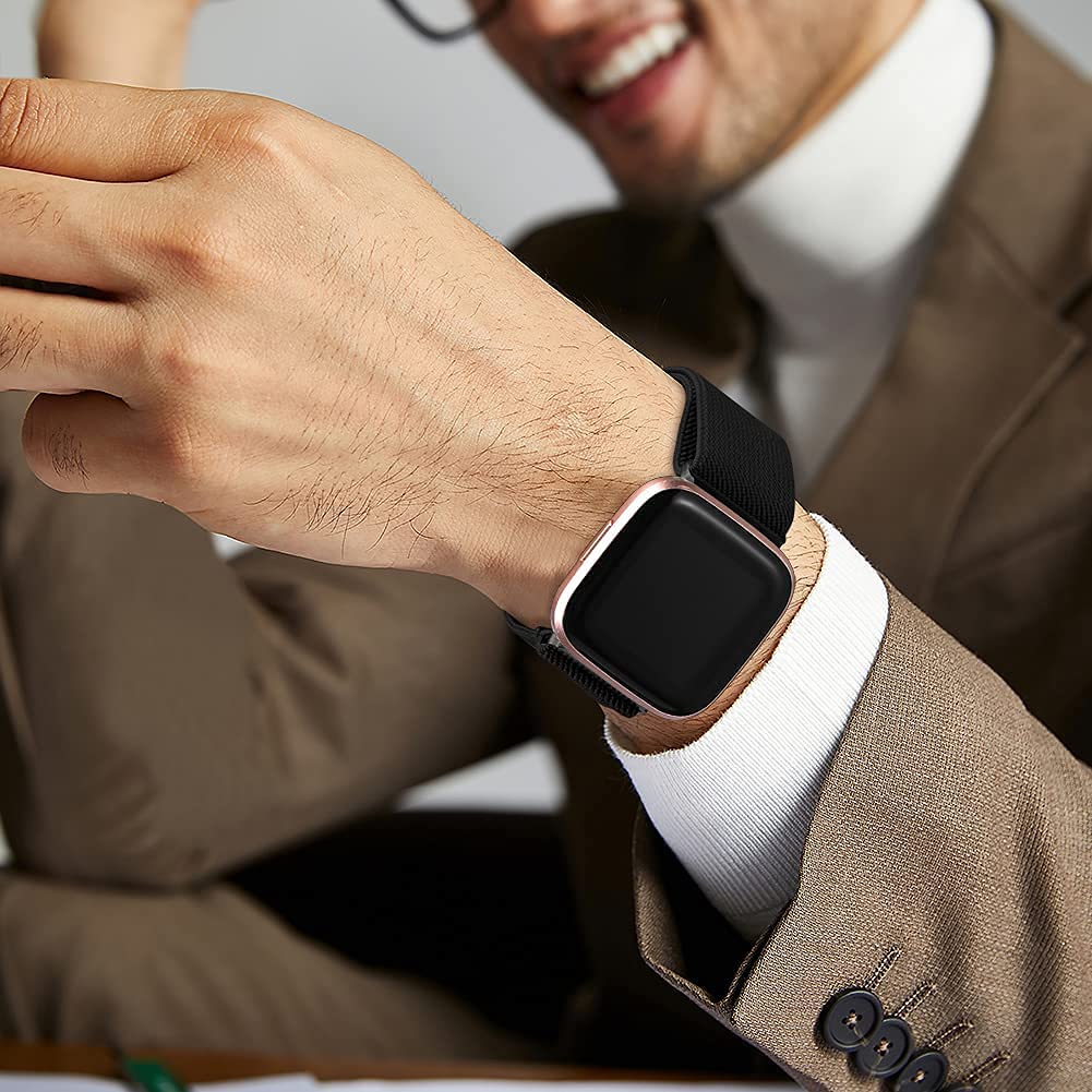 ShuYo ShuYo 10 Pack Elastic Nylon Adjustable Wristband Compatible with Fitbit Versa Versa 2 Versa Lite Versa SE Soft Breathable Fabric Band - View 6 of 6