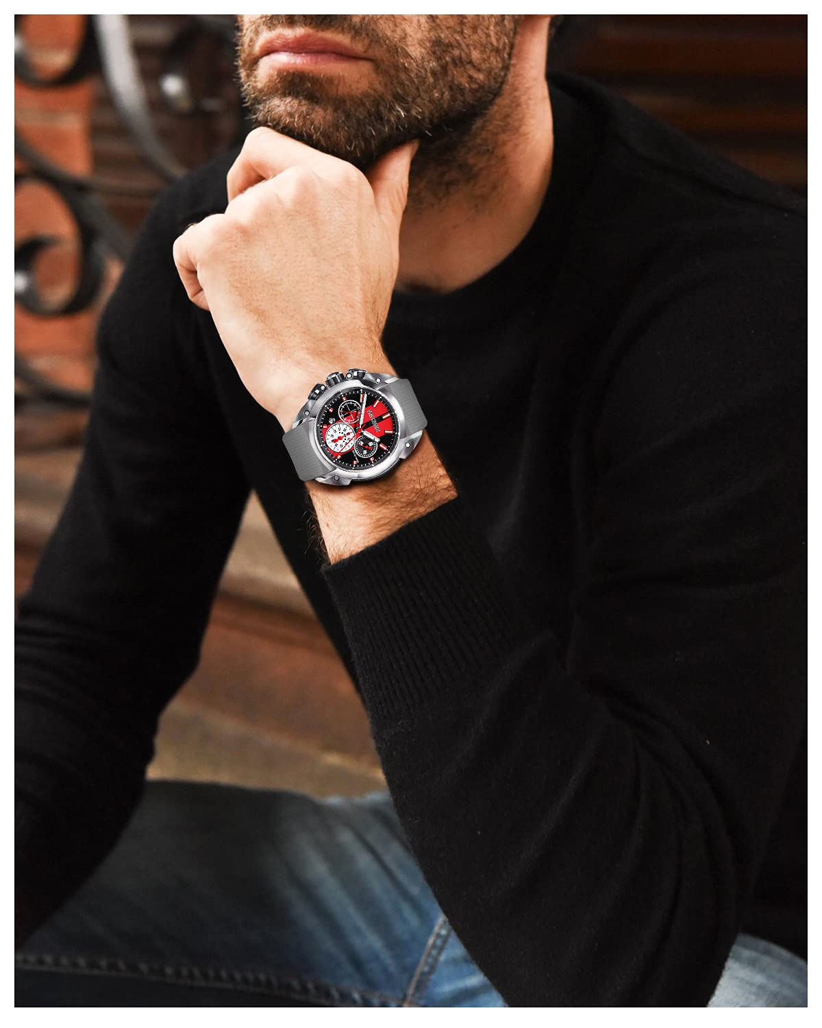 BINLUN BINLUN Silicone Watch Band Quick Release Rubber Sport Watch Strap 18mm 19mm 20mm 21mm 22mm 24mm Waterproof Smartwatch Bands Replacement for Men and - View 7 of 7