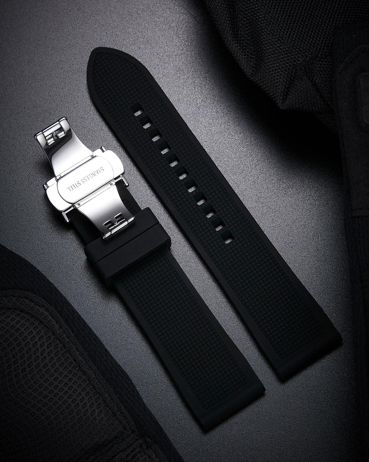 BINLUN BINLUN Silicone Watch Band Quick Release Rubber Sport Watch Strap 18mm 19mm 20mm 21mm 22mm 24mm Waterproof Smartwatch Bands Replacement for Men and - View 3 of 9