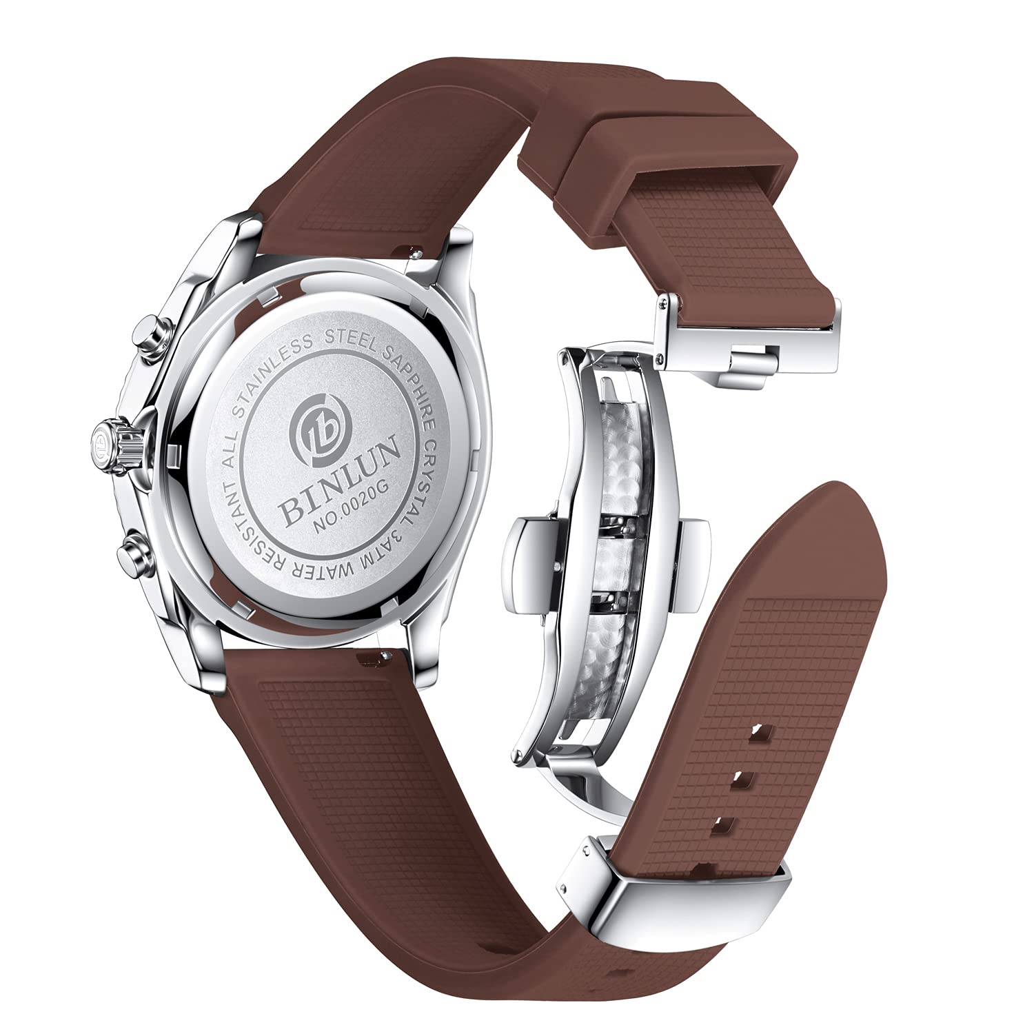 BINLUN BINLUN Silicone Watch Band Quick Release Rubber Sport Watch Strap 18mm 19mm 20mm 21mm 22mm 24mm Waterproof Smartwatch Bands Replacement for Men and - View 2 of 7