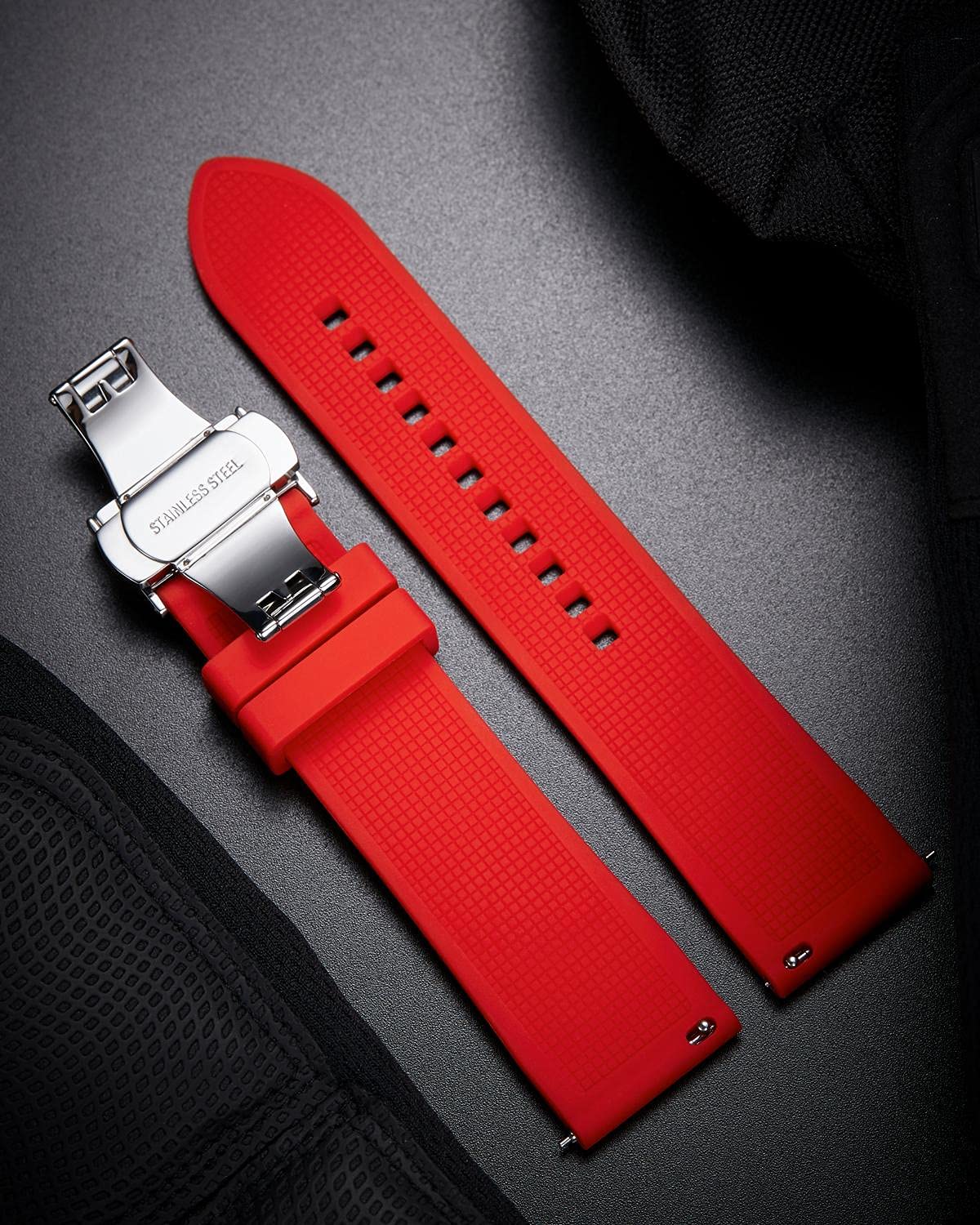 BINLUN BINLUN Silicone Watch Bands Quick Release Rubber Sport Watch Straps 18mm 19mm 20mm 21mm 22mm 24mm Smartwatch Bands Replacement for Men and Women - View 3 of 9