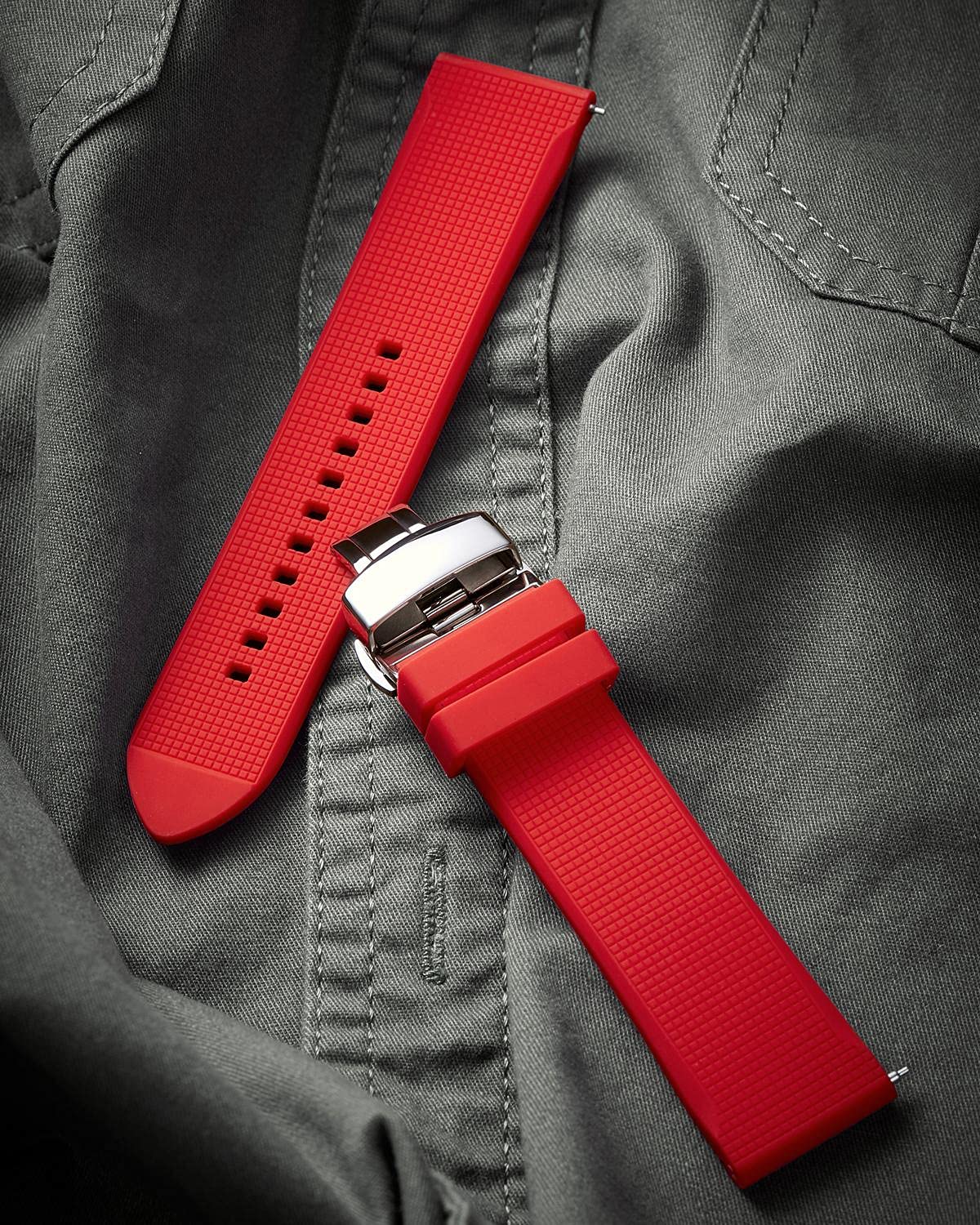 BINLUN BINLUN Silicone Watch Bands Quick Release Rubber Sport Watch Straps 18mm 19mm 20mm 21mm 22mm 24mm Smartwatch Bands Replacement for Men and Women - View 4 of 9