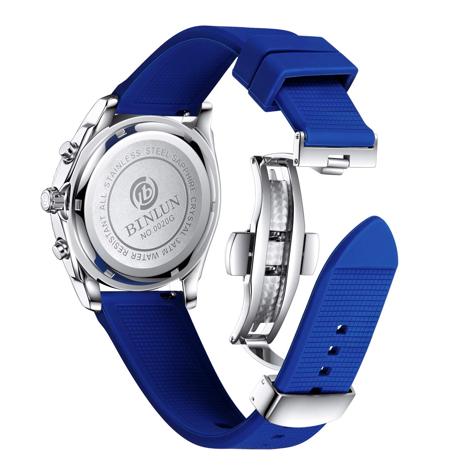 BINLUN BINLUN Silicone Watch Band Quick Release Rubber Sport Watch Strap 18mm 19mm 20mm 21mm 22mm 24mm Waterproof Smartwatch Bands Replacement for Men and - View 2 of 9