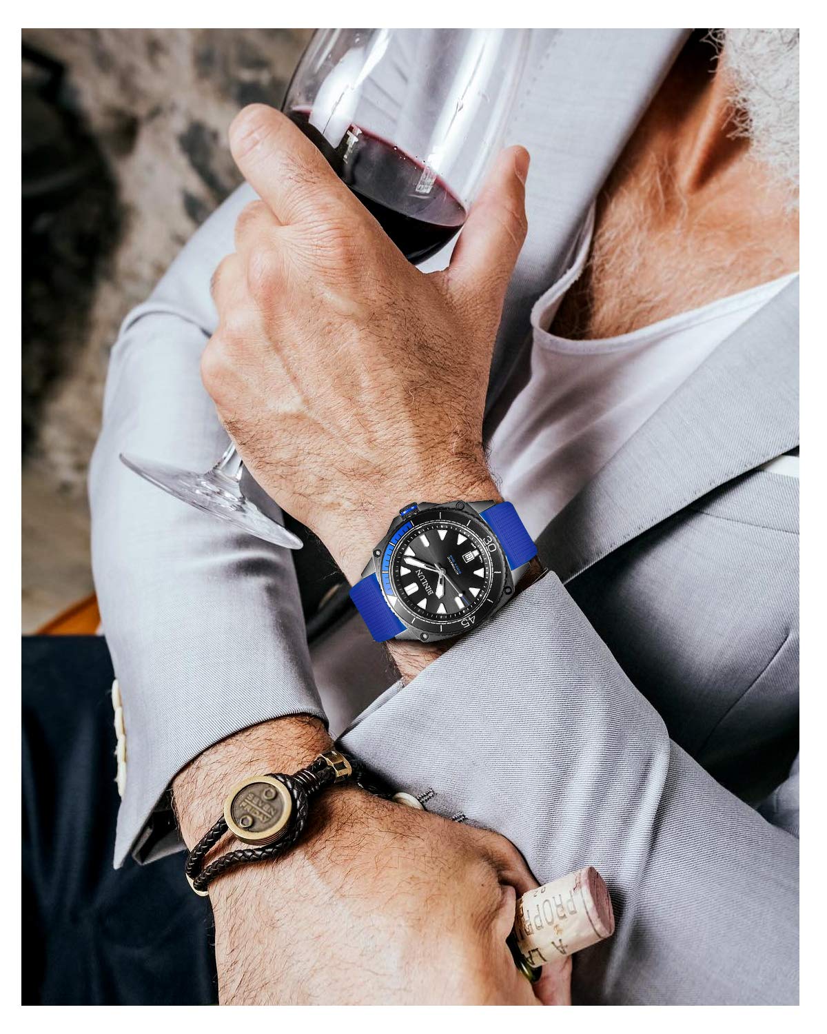 BINLUN BINLUN Silicone Watch Band Quick Release Rubber Sport Watch Strap 18mm 19mm 20mm 21mm 22mm 24mm Waterproof Smartwatch Bands Replacement for Men and - View 7 of 9