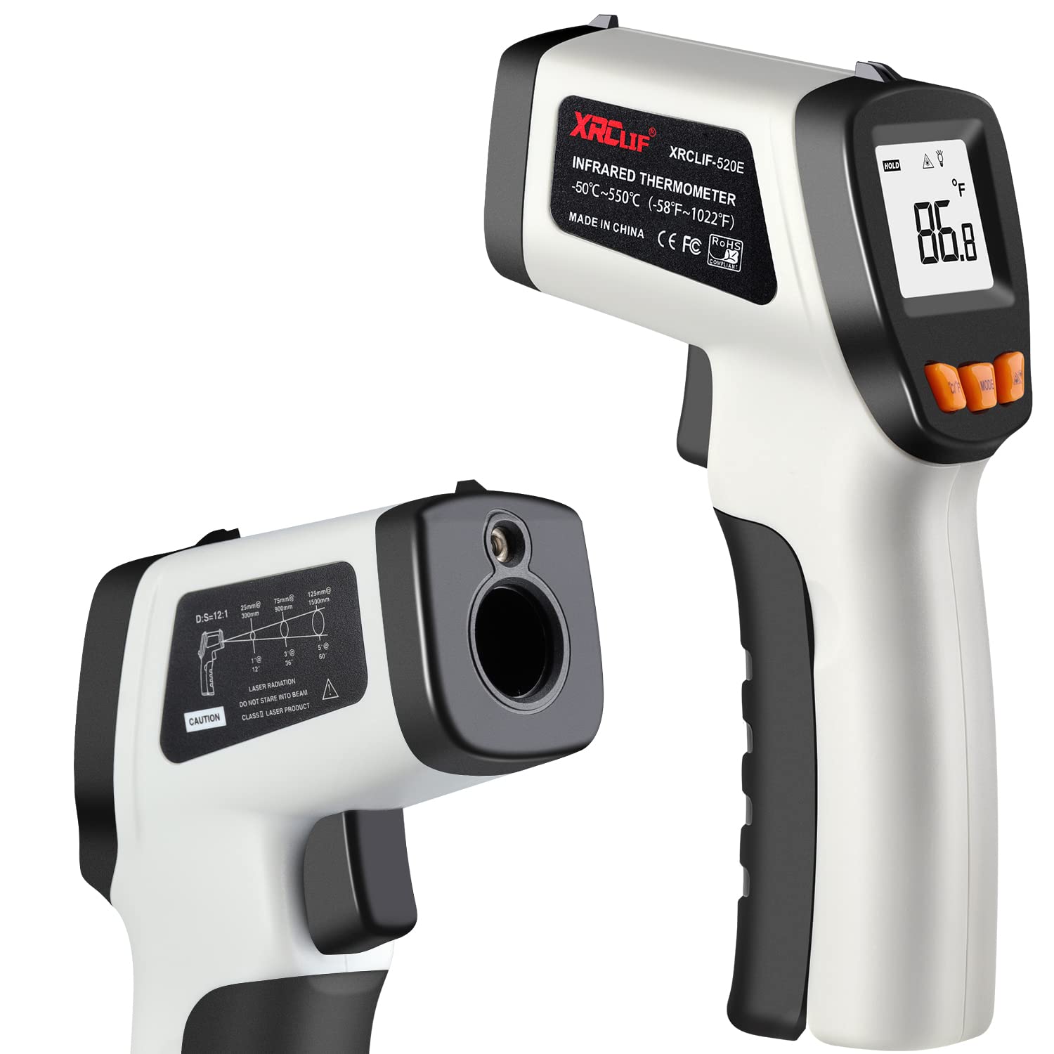 Digital Infrared Thermometer Non-Contact Laser Temperature Gun for Kitchen Cooking Automotive and Industry -58? to 1022?