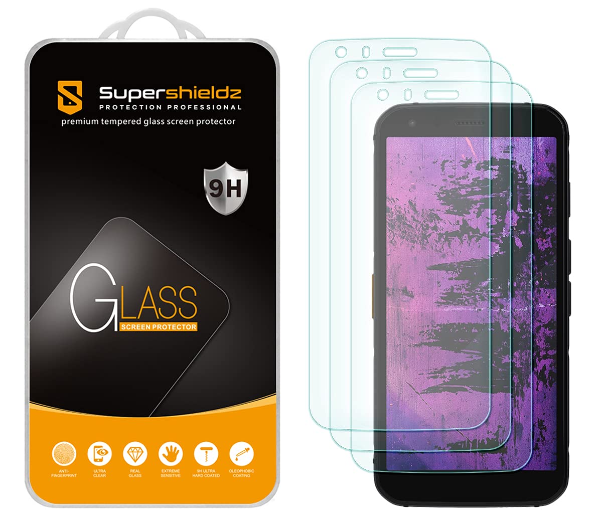 Supershieldz Supershieldz (3 Pack) Designed for CAT S62 and S62 Pro Tempered Glass Screen Protector, Anti Scratch, Bubble Free