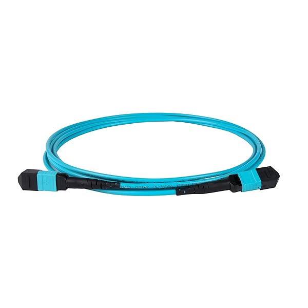 SpeedyFiberTX SpeedyFiberTX 100 Feet Low Loss MPO to MPO Fiber Trunk Cable Type B OM3 Corning ClearCurve Fire Retardant Plenum Jacket MTP Compatible - View 3 of 7