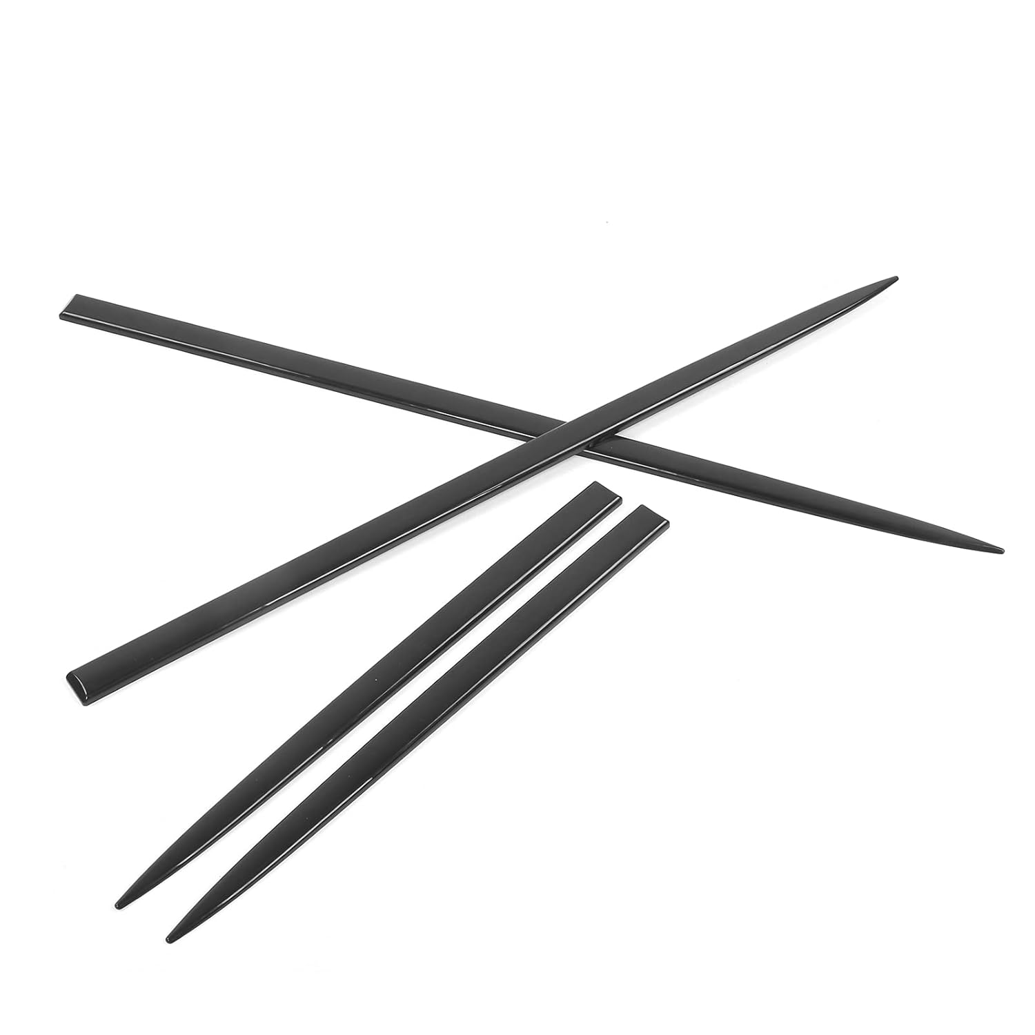 Qiilu Qiilu Door Trim Kit Strips, Body Side Trim Bright Black Universal Door Protector Automotive Trim - View 4 of 8