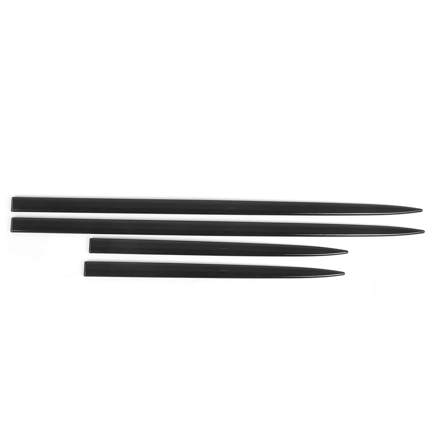 Qiilu Qiilu Door Trim Kit Strips, Body Side Trim Bright Black Universal Door Protector Automotive Trim - View 5 of 8