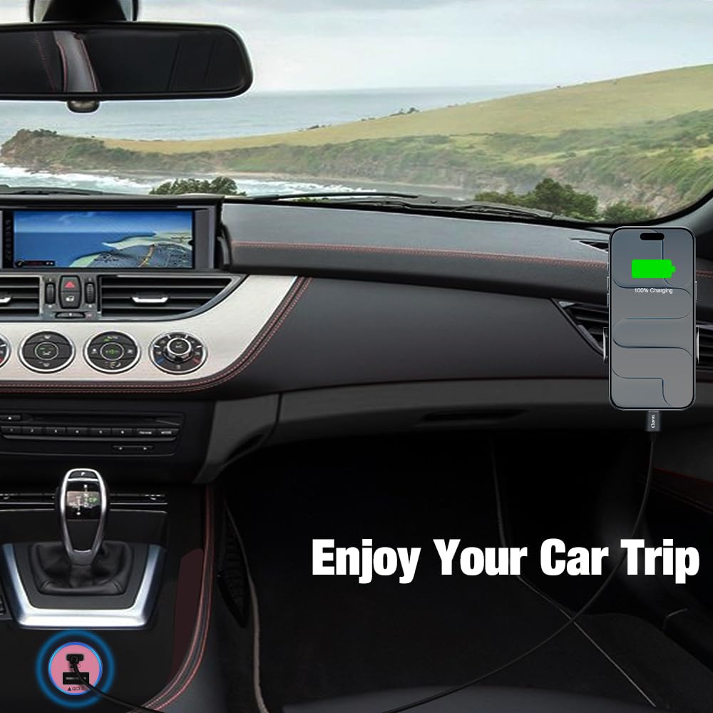 Cluvox Cluvox 20W Dual USB Car Charger Adapter Fast Charge for iPhone iPad Google Pixel Samsung Pink - View 7 of 7