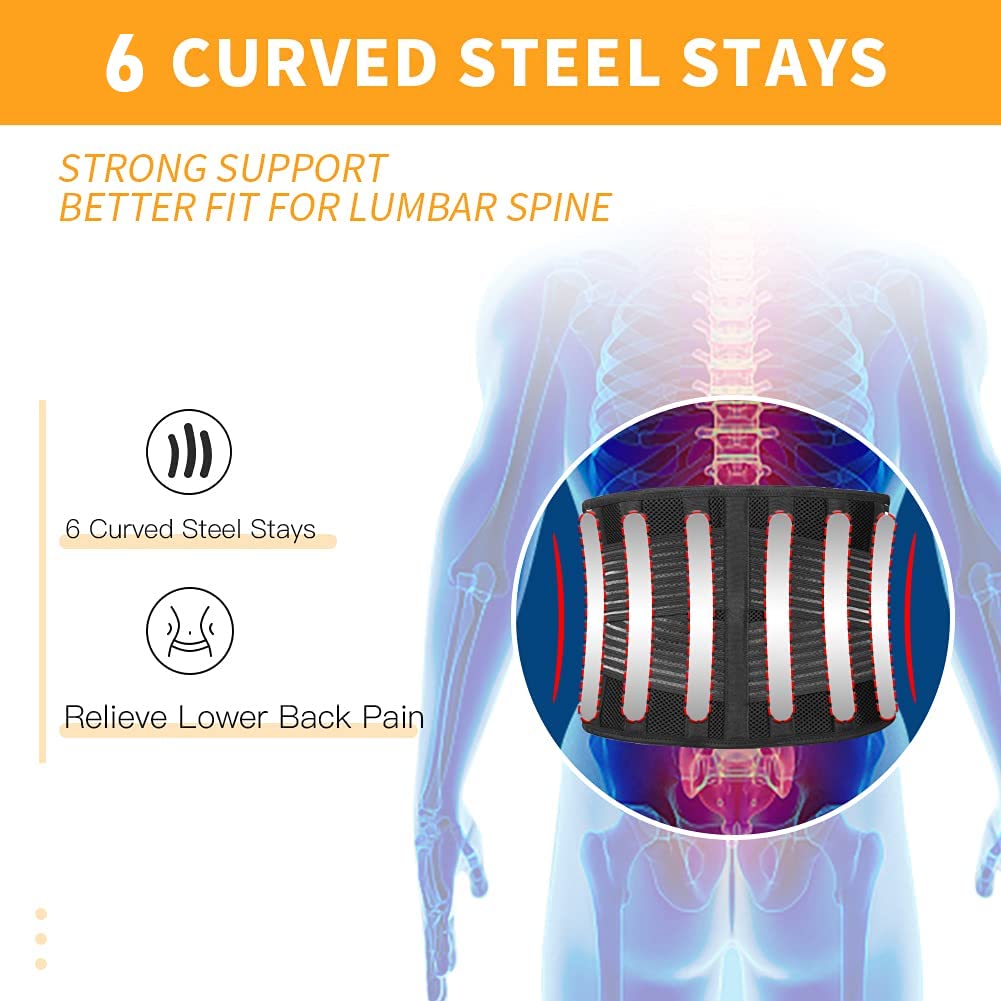 DARLIS DARLIS Back Brace Support Belt with Inflatable Lumbar Pad - Extra Support for Lower Back Pain, Herniated Disc, Sciatica, Scoliosis, Adjustable - View 2 of 7