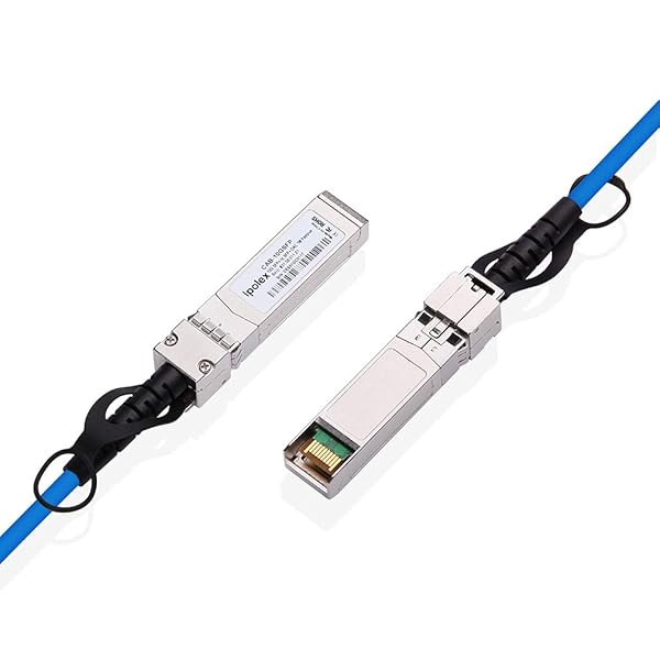 ipolex ipolex 10G SFP+ Twinax Cable 1m Blue Direct Attach Copper DAC Compatible with Cisco Meraki Ubiquiti Mikrotik Intel Fortinet Netgear D-Link - View 3 of 8