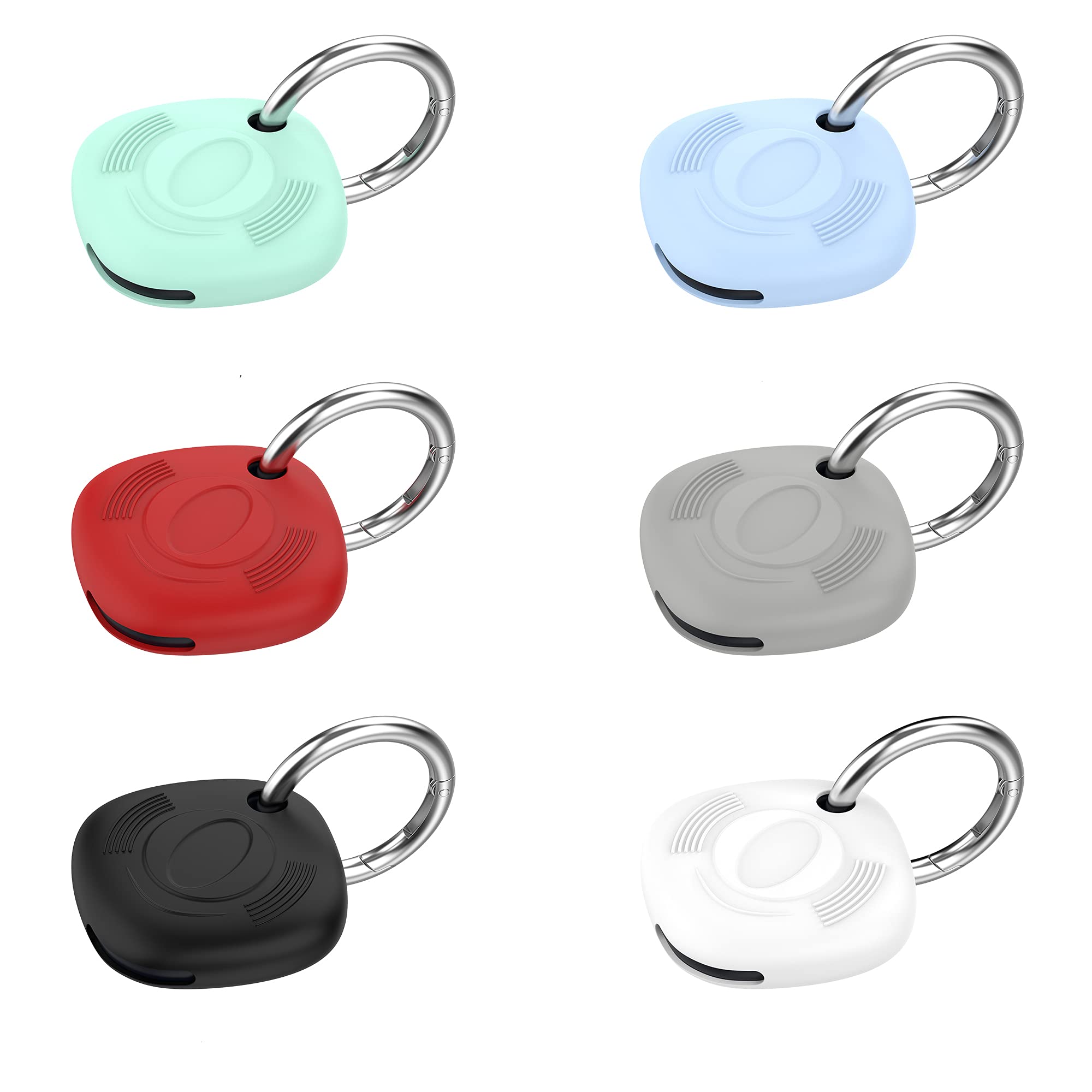 FitTurn [6-Pack] Portable Protector Case Compatible with Samsung Smart Tag Tracker Soft Silicone Case Anti-Scratch Lightweight Protective Skin Cover with Key - View 2 of 6